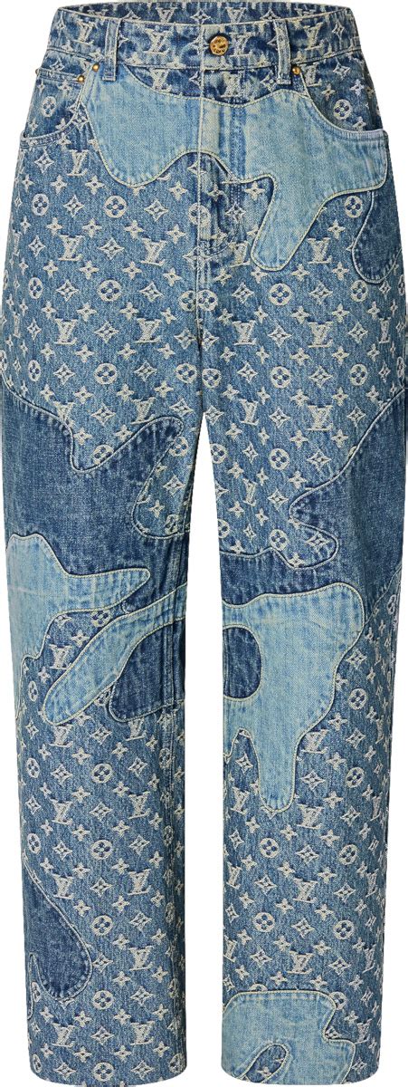 louis vuitton patchwork jeans.